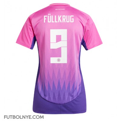 Camiseta Alemania Niclas Fullkrug #9 Visitante Equipación para mujer Eurocopa 2024 manga corta Camiseta Alemania Niclas Fullkrug #9 Visitante Equipación para mujer Eurocopa 2024 manga corta